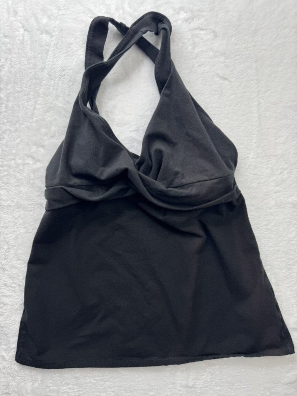 Victorias Secret Size M Womens Tank Bra Top Cross Back Black Cross Front